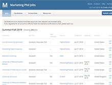 Tablet Screenshot of marketingphdjobs.org